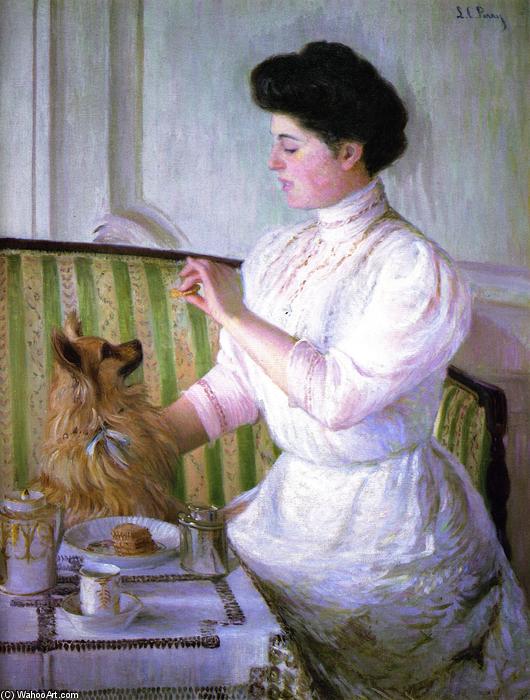 Wikioo.org - The Encyclopedia of Fine Arts - Painting, Artwork by Lilla Cabot Perry - Lady at the Tea Table