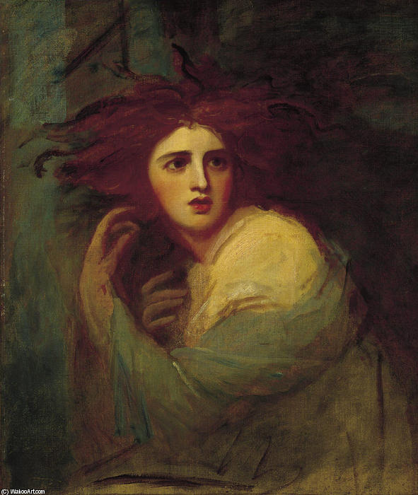 Wikioo.org - The Encyclopedia of Fine Arts - Painting, Artwork by George Romney - Lady Hamilton As ?Medea'