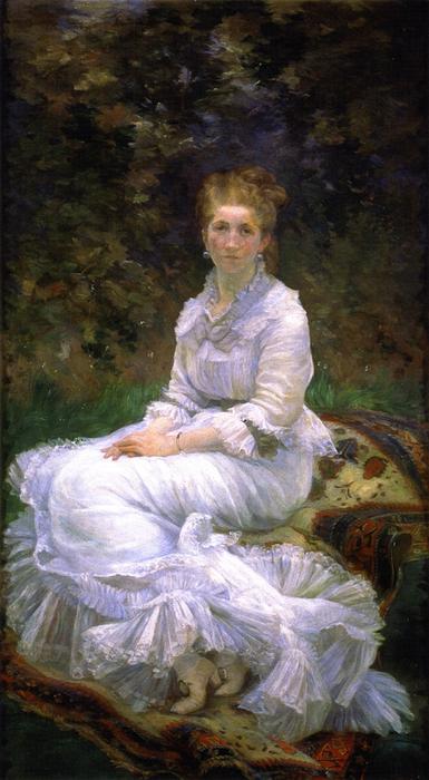 Wikioo.org - The Encyclopedia of Fine Arts - Painting, Artwork by Marie Bracqemond - The Lady in White