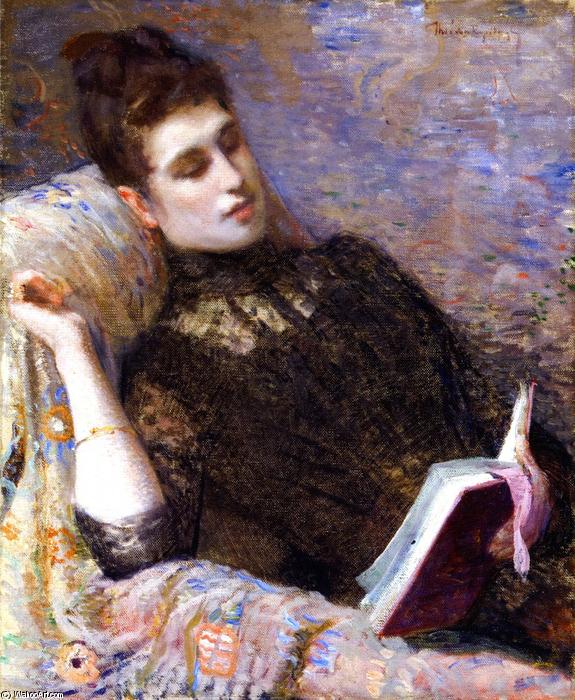 Wikioo.org - The Encyclopedia of Fine Arts - Painting, Artwork by Theo Van Rysselberghe - Lady Reading