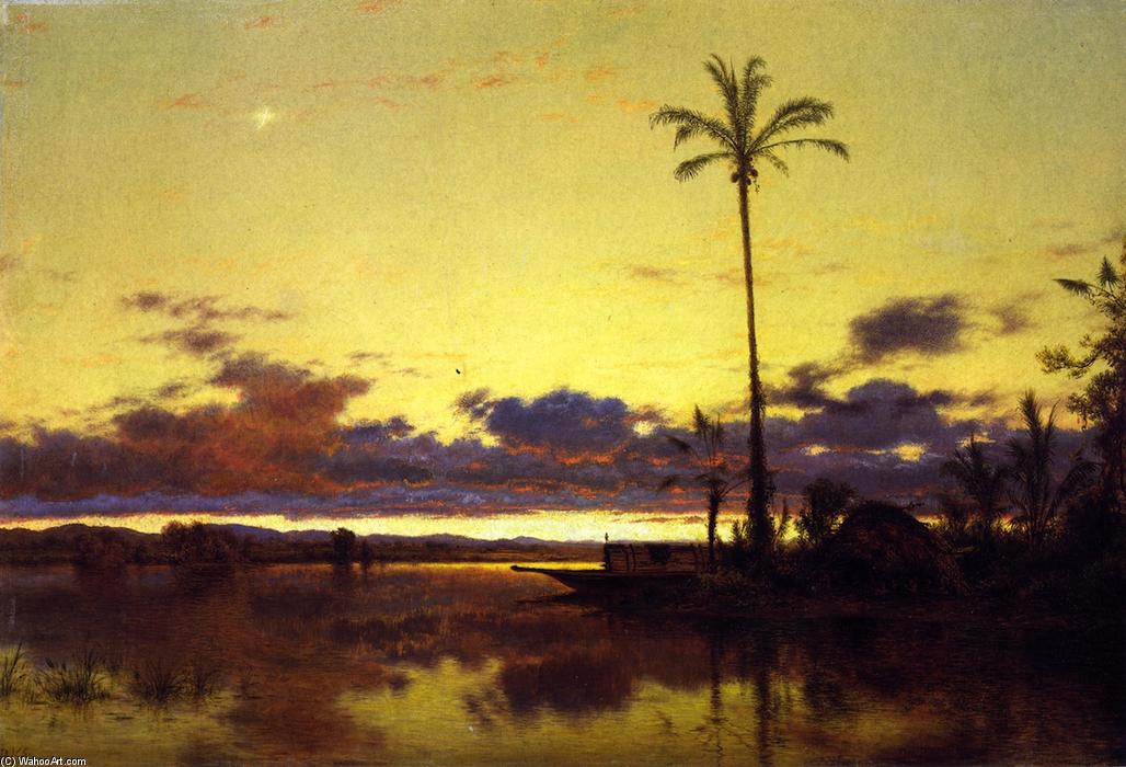 Wikioo.org - The Encyclopedia of Fine Arts - Painting, Artwork by Louis Remy Mignot - Lagoon of the Guayaquil