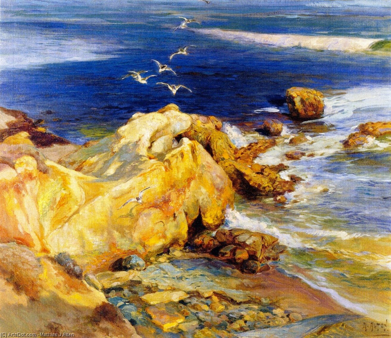 Wikioo.org - The Encyclopedia of Fine Arts - Painting, Artwork by Mathias Joseph Alten - Laguna Beach