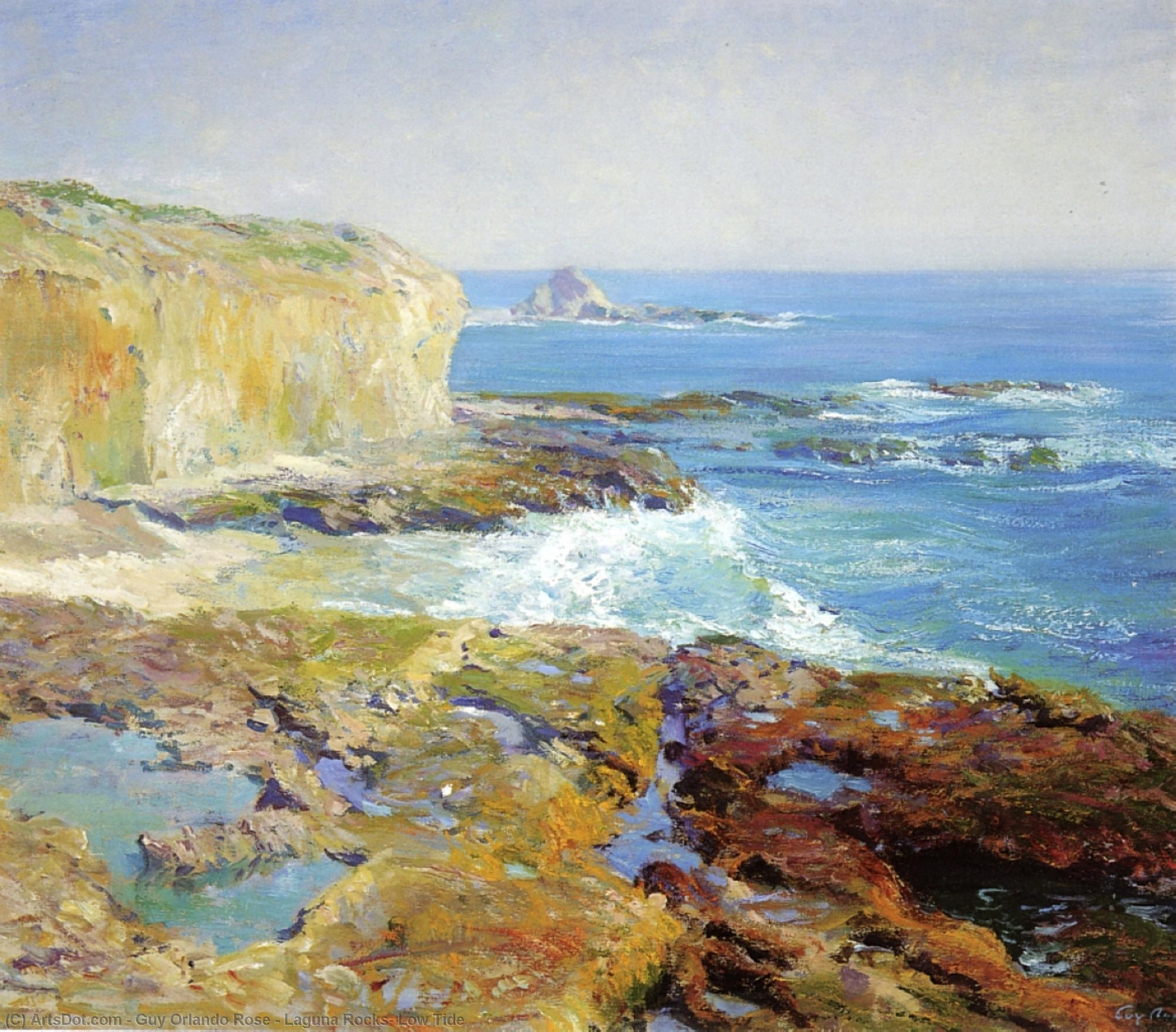 Wikioo.org - The Encyclopedia of Fine Arts - Painting, Artwork by Guy Orlando Rose - Laguna Rocks, Low Tide