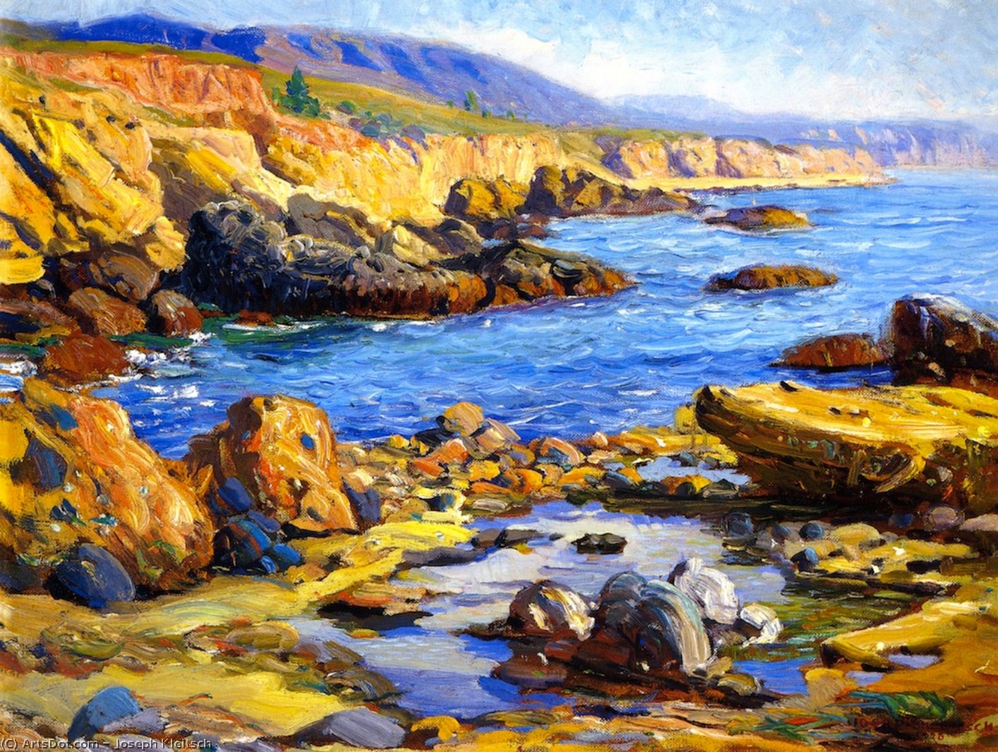 Wikioo.org - The Encyclopedia of Fine Arts - Painting, Artwork by Joseph Kleitsch - Laguna Shore Line