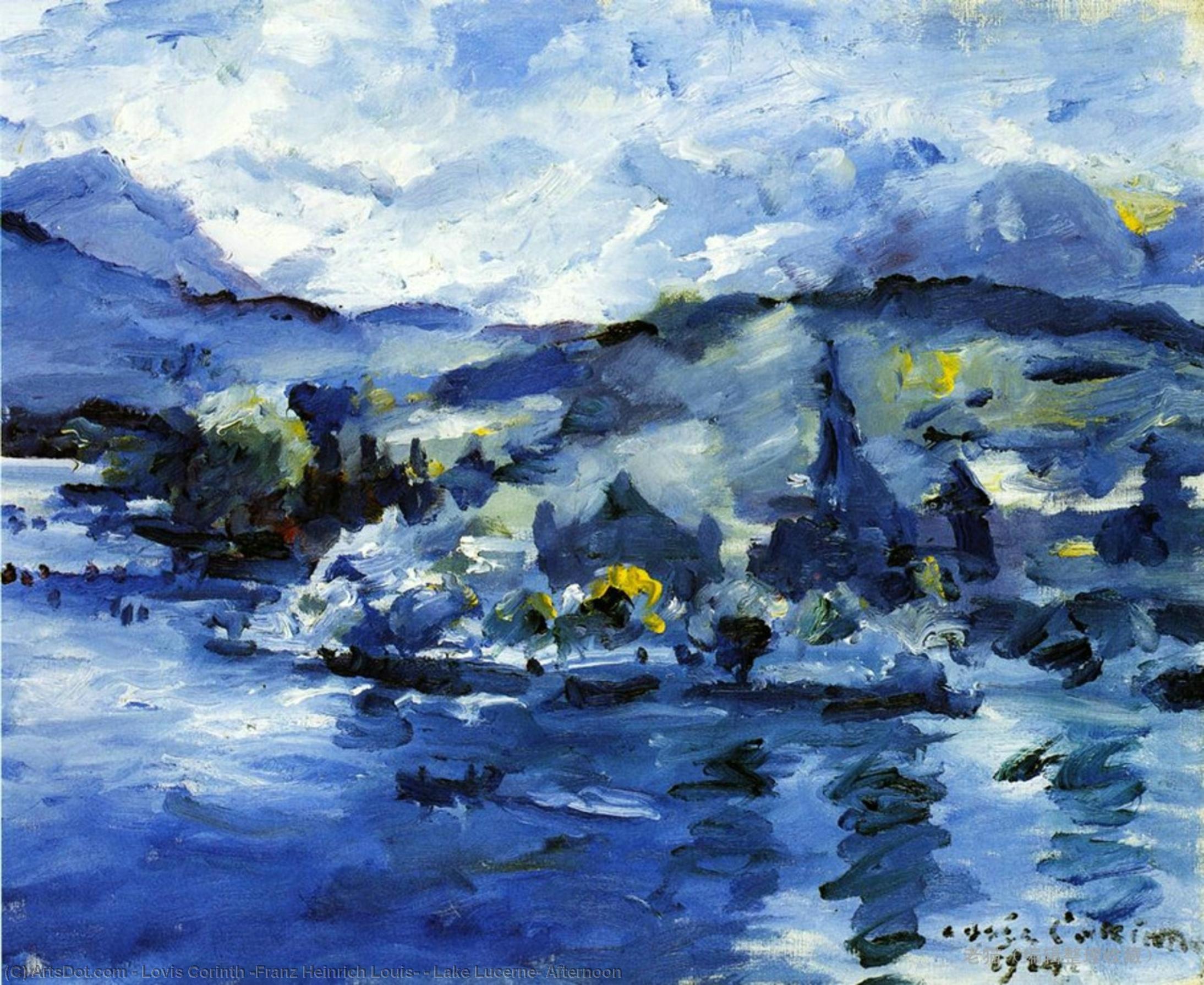 WikiOO.org - Enciclopédia das Belas Artes - Pintura, Arte por Lovis Corinth (Franz Heinrich Louis) - Lake Lucerne, Afternoon