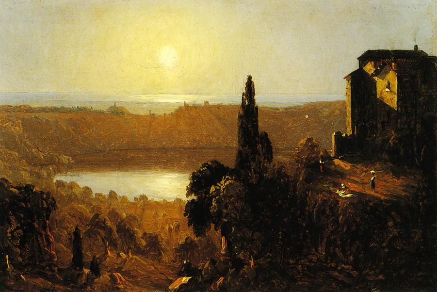 Wikioo.org - The Encyclopedia of Fine Arts - Painting, Artwork by Sanford Robinson Gifford - Lake Nemi