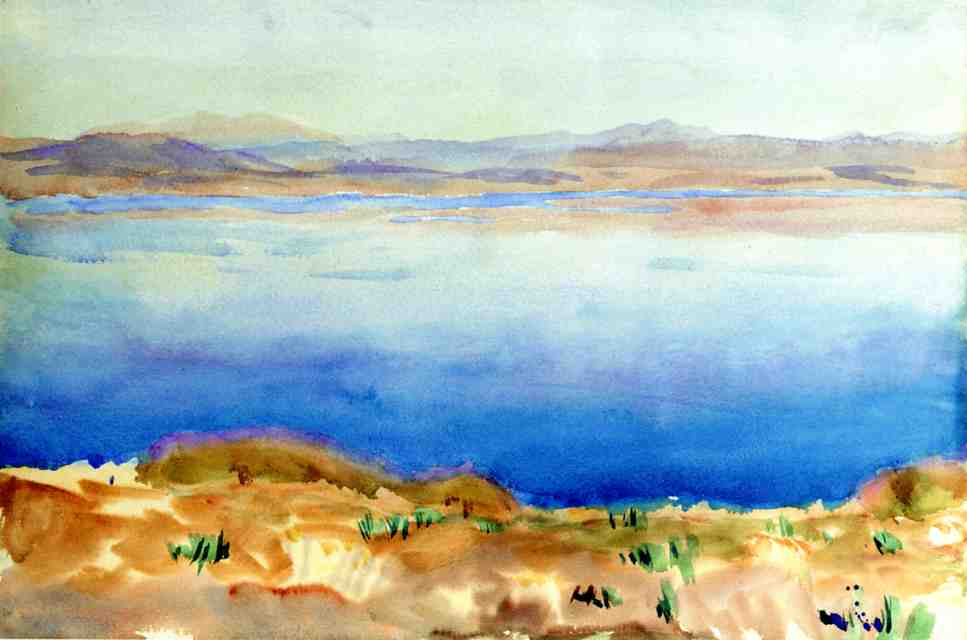 WikiOO.org - Güzel Sanatlar Ansiklopedisi - Resim, Resimler John Singer Sargent - The Lake of Tiberias