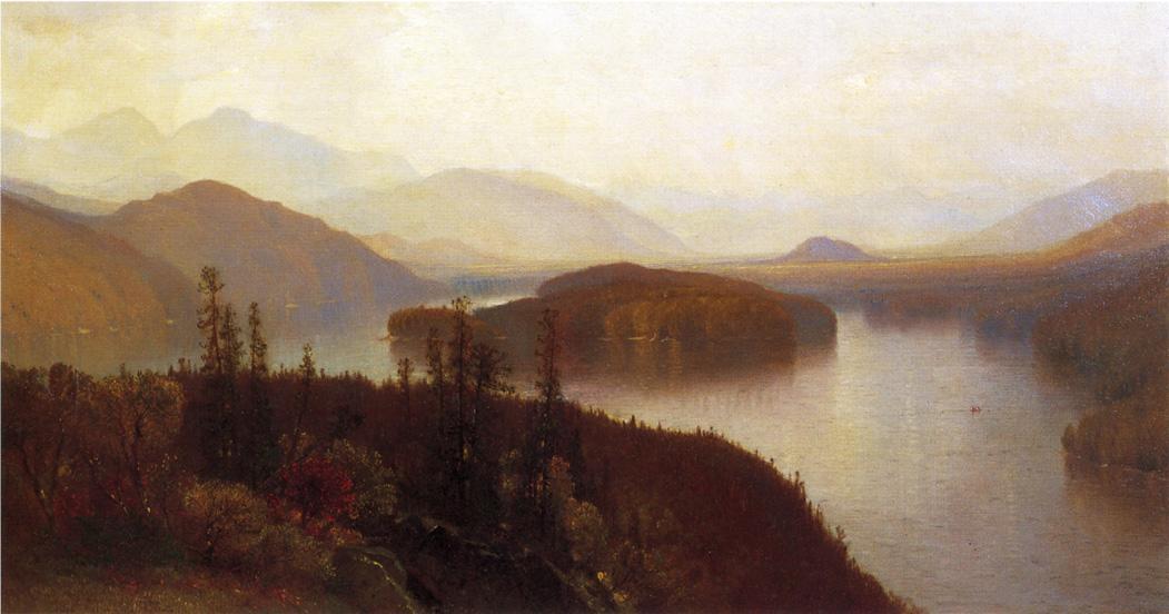 Wikioo.org - Encyklopedia Sztuk Pięknych - Malarstwo, Grafika Samuel Colman - Lake Placid, Adirondacks