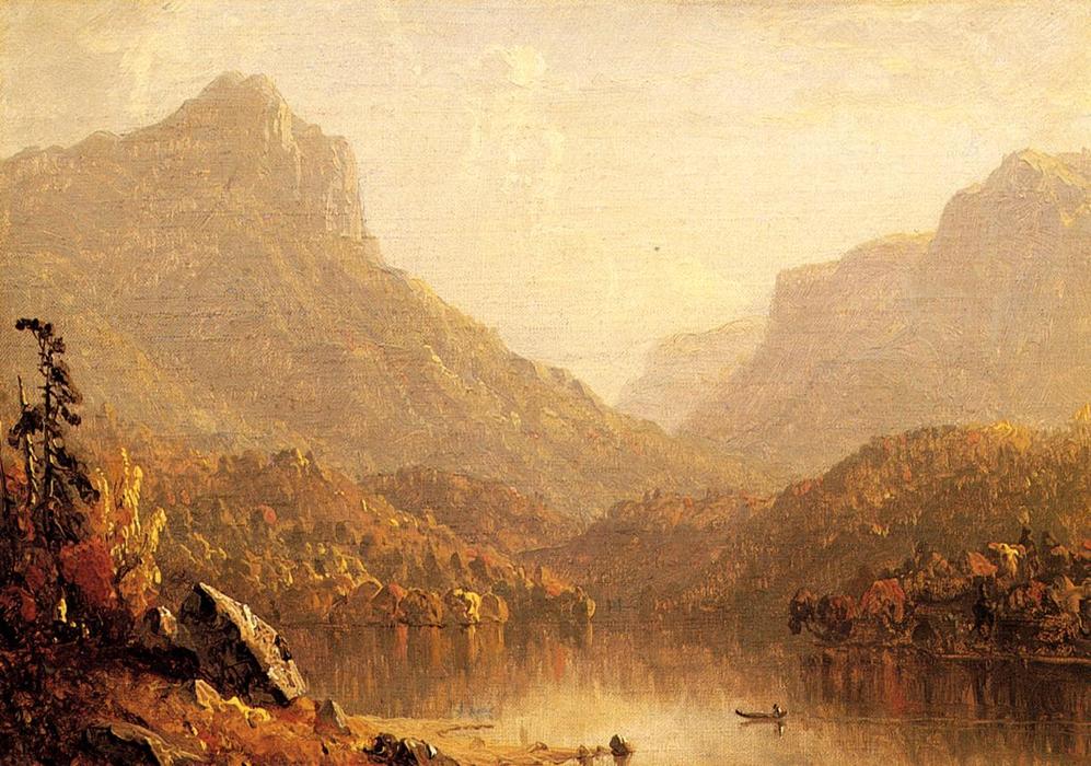 Wikioo.org - The Encyclopedia of Fine Arts - Painting, Artwork by Sanford Robinson Gifford - Lake Scene