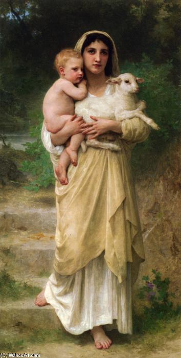Wikioo.org - The Encyclopedia of Fine Arts - Painting, Artwork by William Adolphe Bouguereau - Lambs