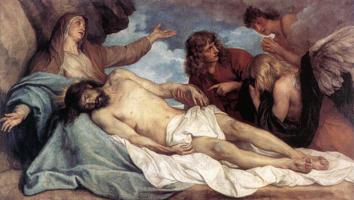 Wikioo.org – La Enciclopedia de las Bellas Artes - Pintura, Obras de arte de Anthony Van Dyck - el lamento de cristo