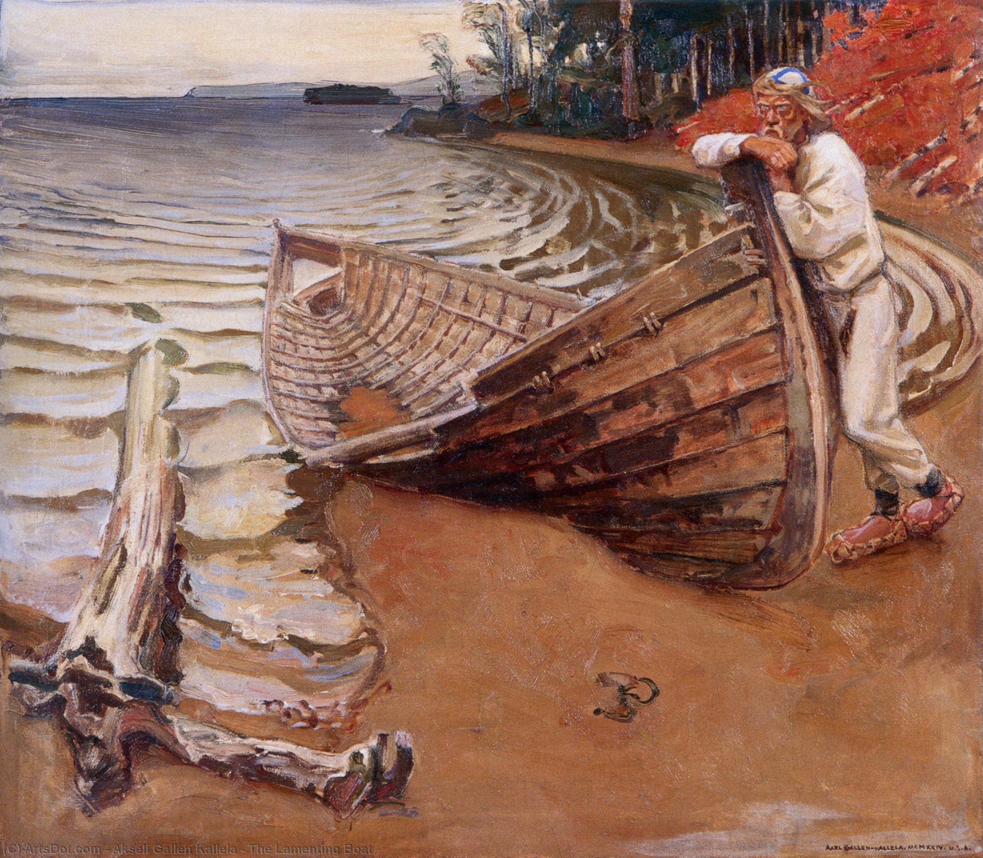 WikiOO.org - Encyclopedia of Fine Arts - Malba, Artwork Akseli Gallen Kallela - The Lamenting Boat