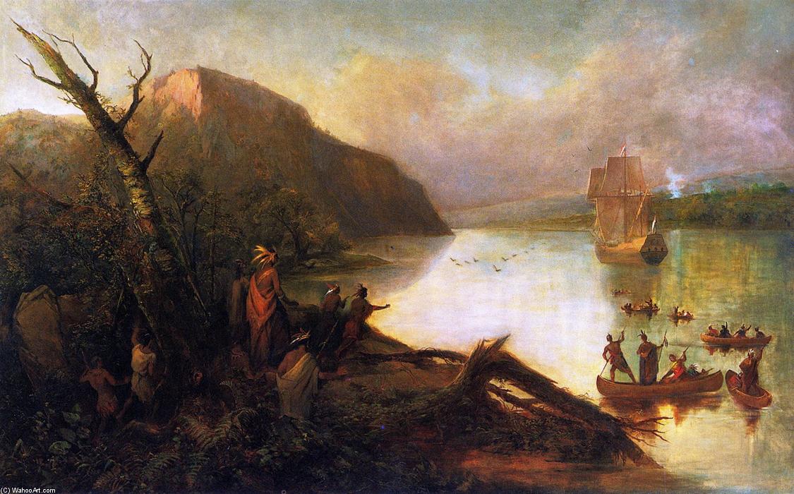 WikiOO.org - 백과 사전 - 회화, 삽화 Robert Walter Weir - The Landing of Henry Hudson