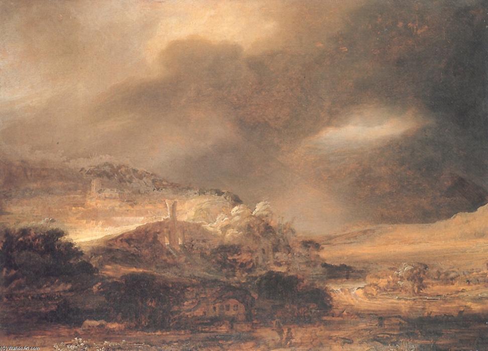 Wikioo.org – L'Encyclopédie des Beaux Arts - Peinture, Oeuvre de Rembrandt Van Rijn - Paysage