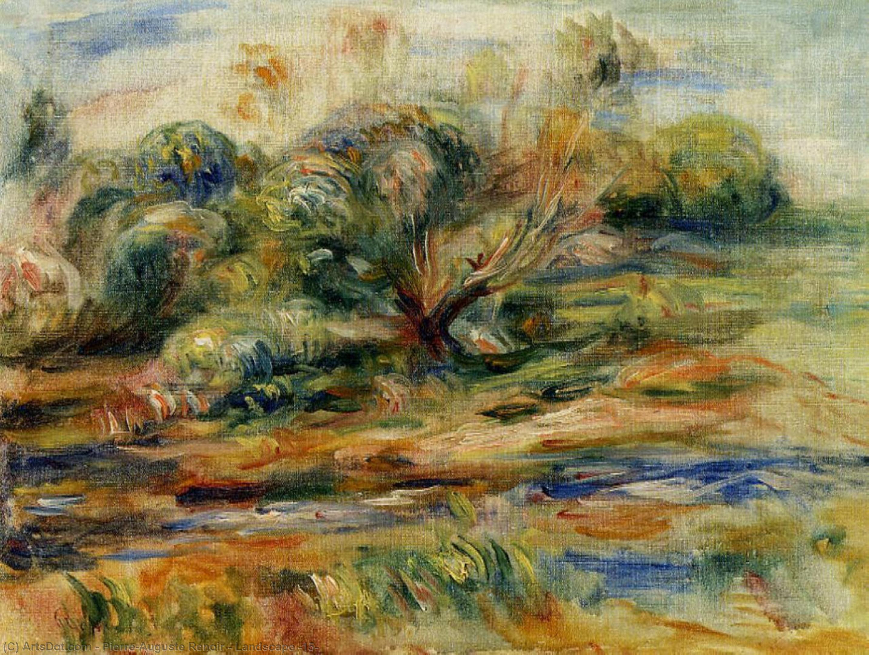 Wikoo.org - موسوعة الفنون الجميلة - اللوحة، العمل الفني Pierre-Auguste Renoir - Landscape (15)