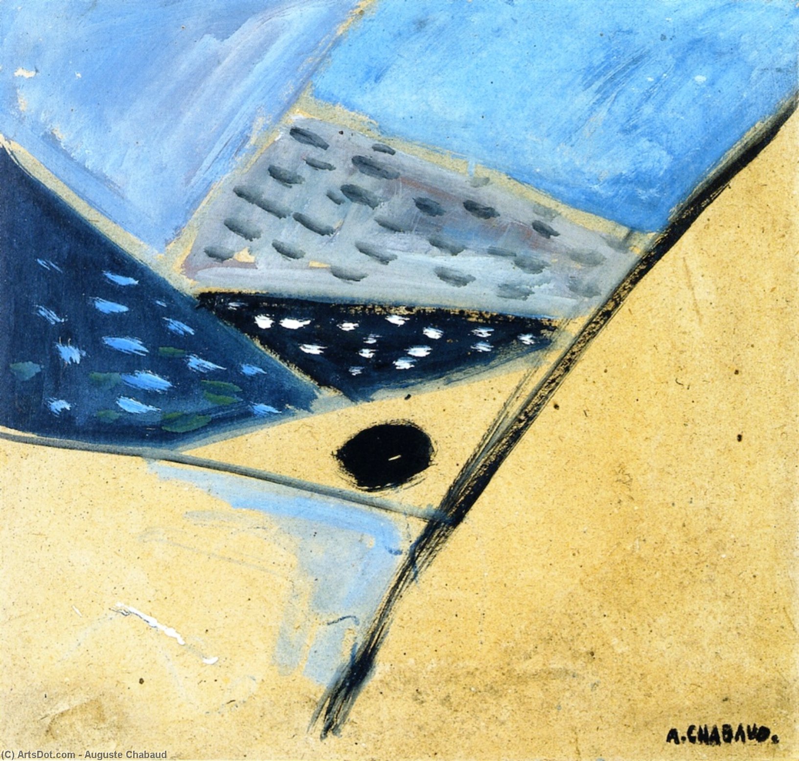 Wikoo.org - موسوعة الفنون الجميلة - اللوحة، العمل الفني Auguste Chabaud - Landscape (abstract)