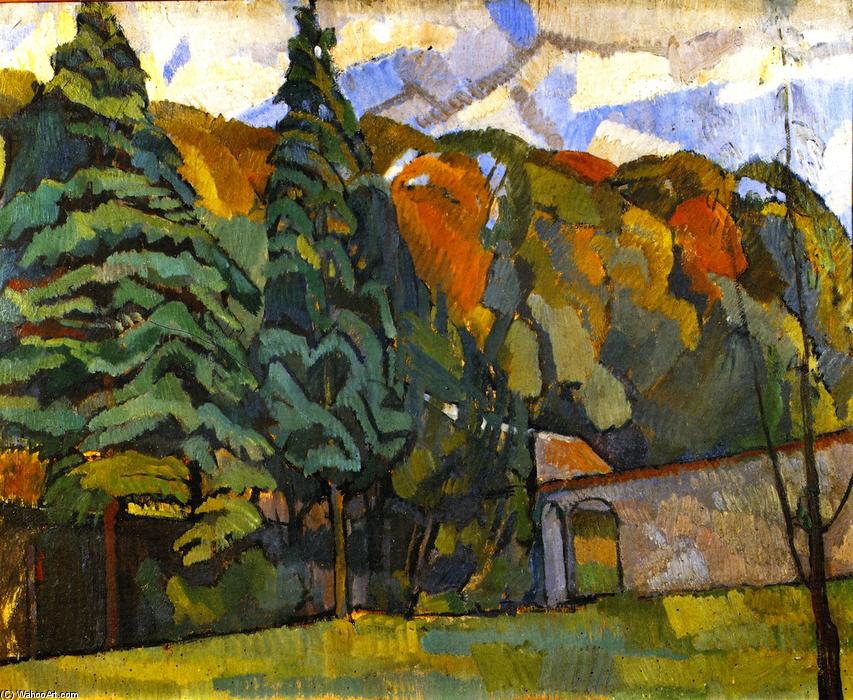 Wikioo.org - The Encyclopedia of Fine Arts - Painting, Artwork by Roger Fry - Landscape at Asheham
