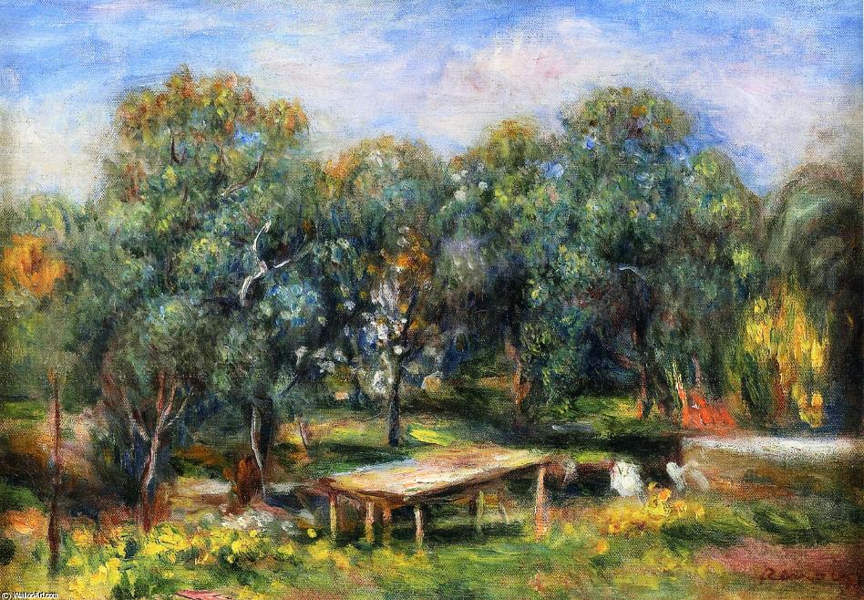 WikiOO.org - 백과 사전 - 회화, 삽화 Pierre-Auguste Renoir - Landscape at Collettes