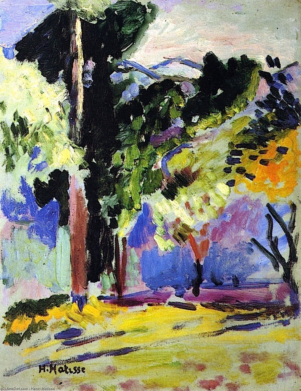WikiOO.org - Енциклопедія образотворчого мистецтва - Живопис, Картини
 Henri Matisse - Landscape at Collioure