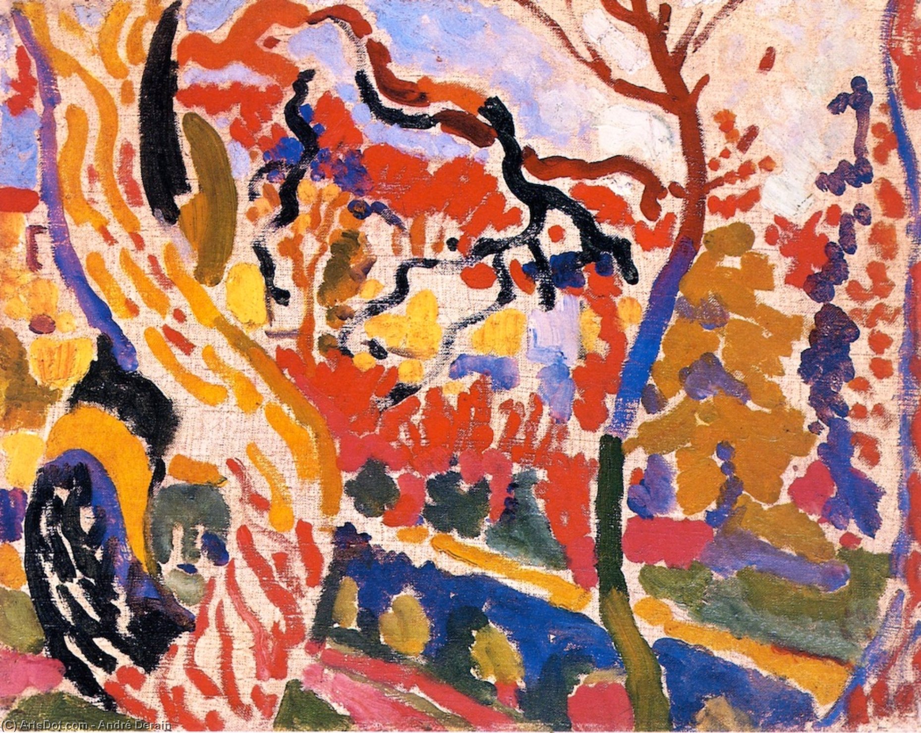 WikiOO.org - Енциклопедия за изящни изкуства - Живопис, Произведения на изкуството André Derain - Landscape at Collioure