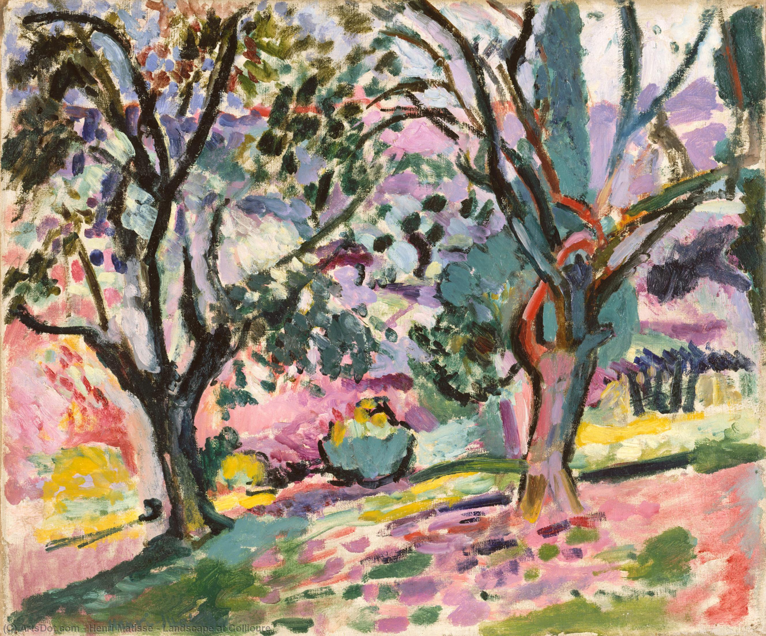 WikiOO.org – 美術百科全書 - 繪畫，作品 Henri Matisse - 风景 在  科利尤尔