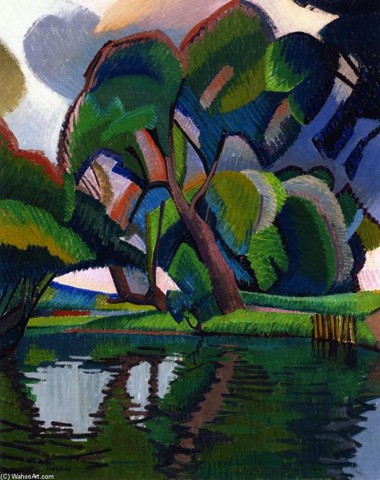 Wikioo.org - The Encyclopedia of Fine Arts - Painting, Artwork by Auguste Herbin - Landscape at Creteil