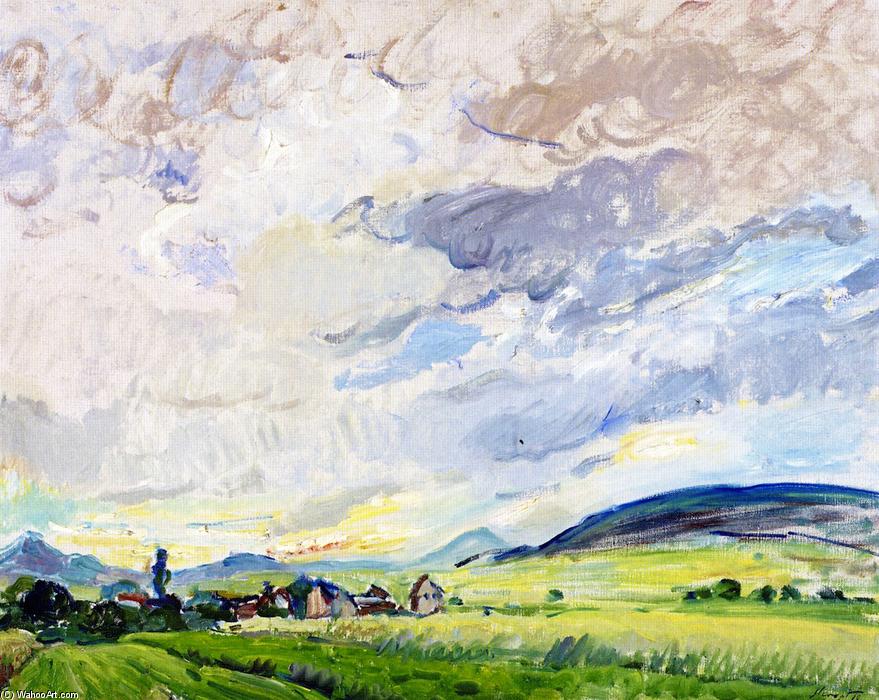 Wikioo.org – L'Encyclopédie des Beaux Arts - Peinture, Oeuvre de Max Slevogt - Paysage à Godramstein - clouds passing