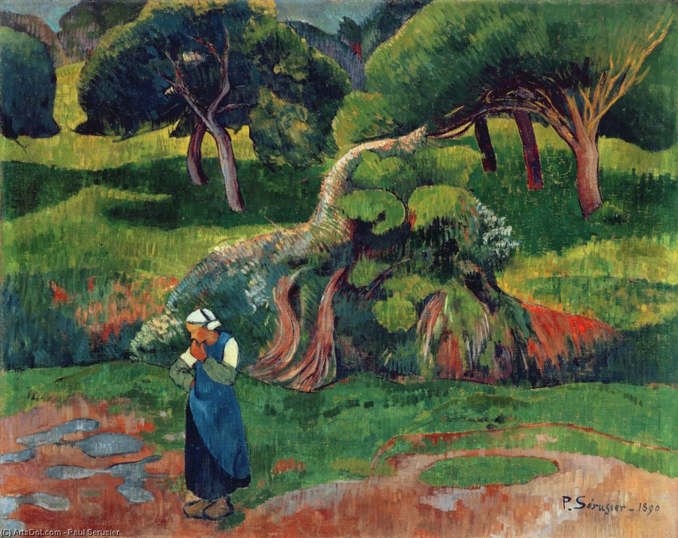 Wikioo.org - The Encyclopedia of Fine Arts - Painting, Artwork by Paul Serusier - Landscape at Le Pouldu