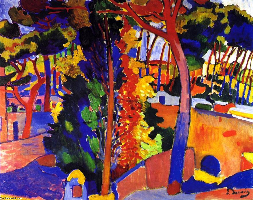 Wikoo.org - موسوعة الفنون الجميلة - اللوحة، العمل الفني André Derain - Landscape at L'Estaque