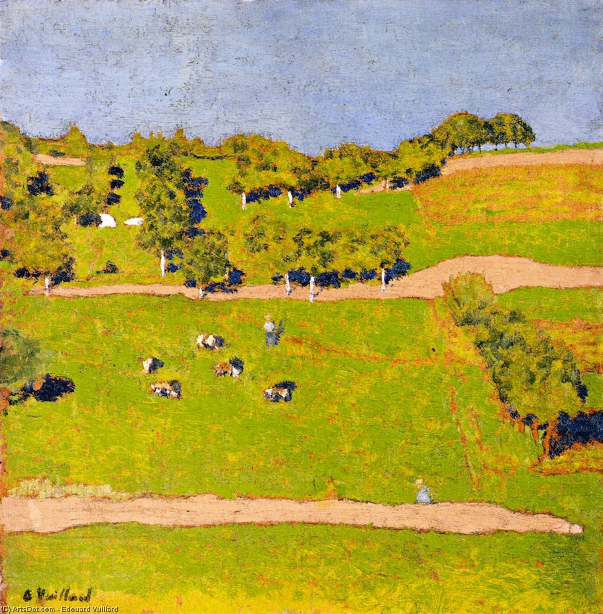 Wikioo.org - The Encyclopedia of Fine Arts - Painting, Artwork by Jean Edouard Vuillard - Landscape at Romanel