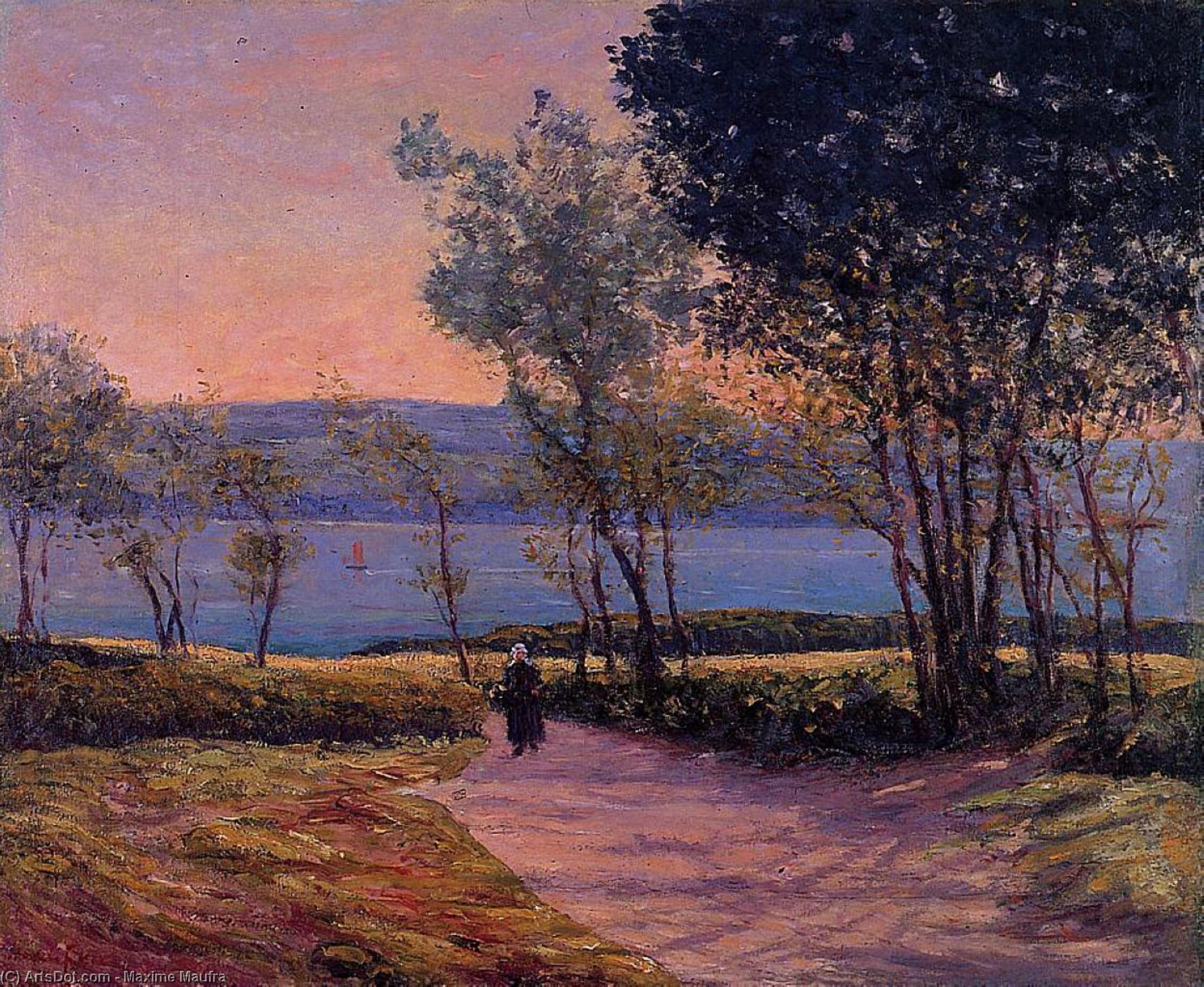 Wikioo.org - The Encyclopedia of Fine Arts - Painting, Artwork by Maxime Emile Louis Maufra - Landscape by the Water