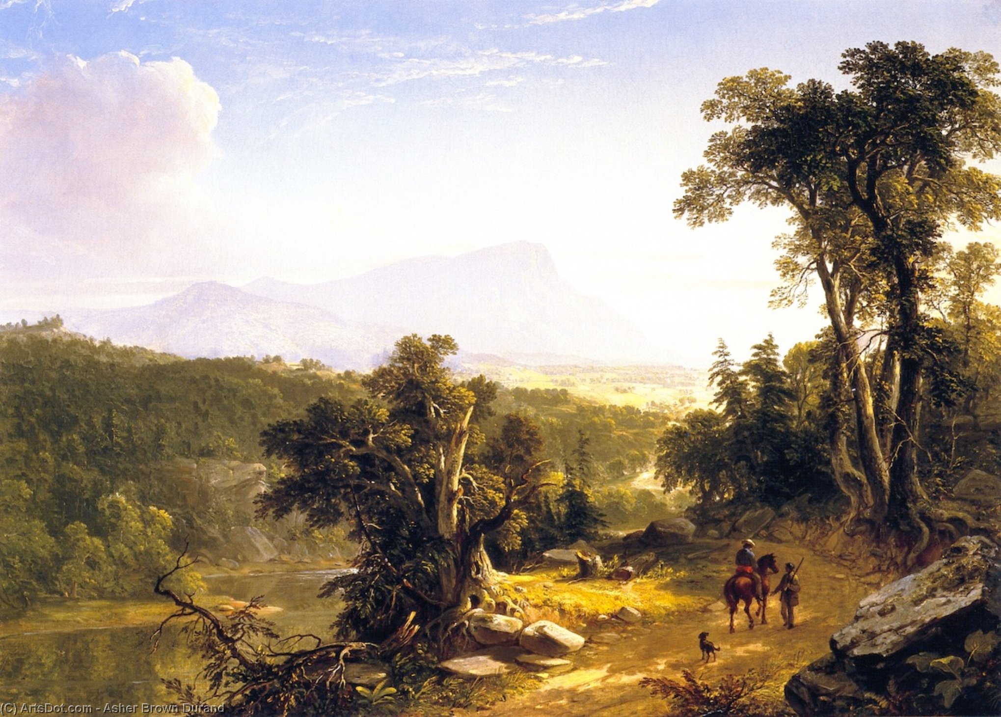 Wikioo.org - The Encyclopedia of Fine Arts - Painting, Artwork by Asher Brown Durand - Landscape - Composition: In the Catskills