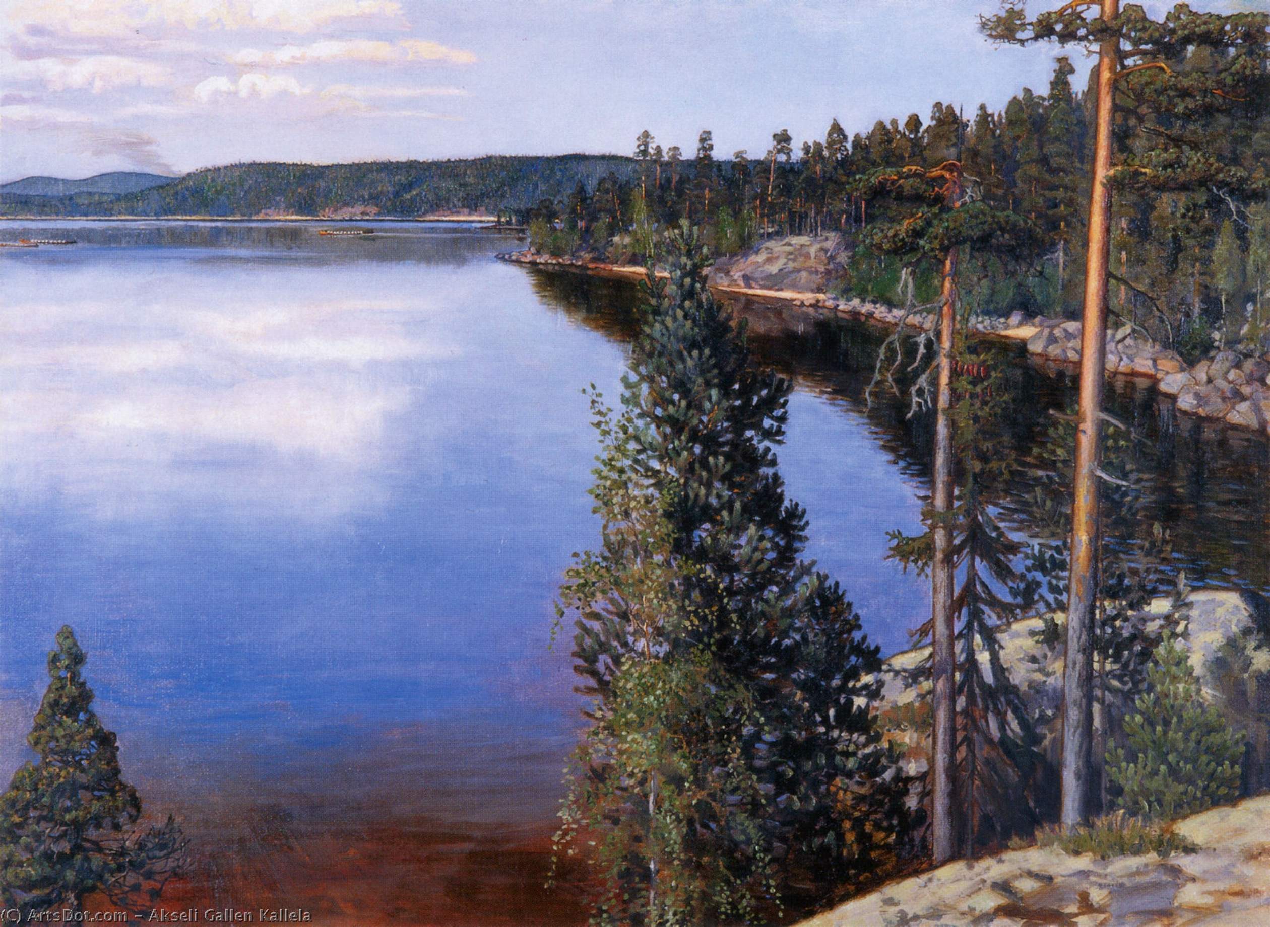 Wikioo.org - The Encyclopedia of Fine Arts - Painting, Artwork by Akseli Gallen Kallela - Landscape from Ruovesi