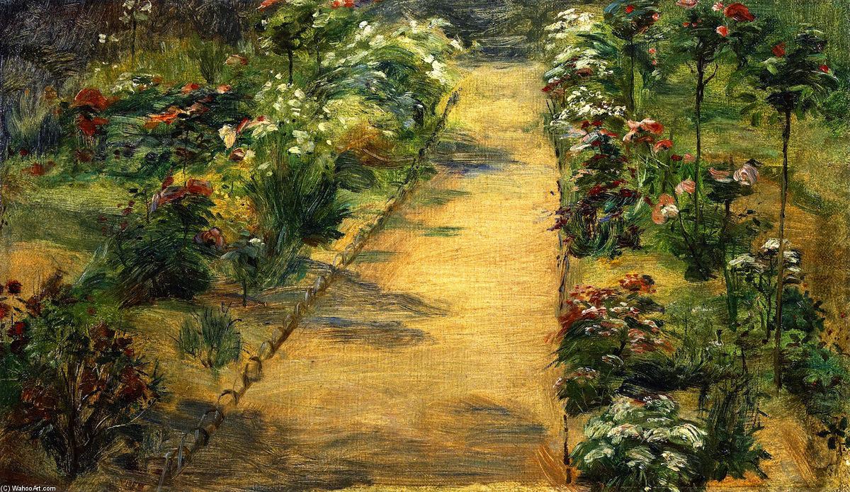 Wikioo.org - The Encyclopedia of Fine Arts - Painting, Artwork by Marie Bracqemond - Landscape: Garden Path