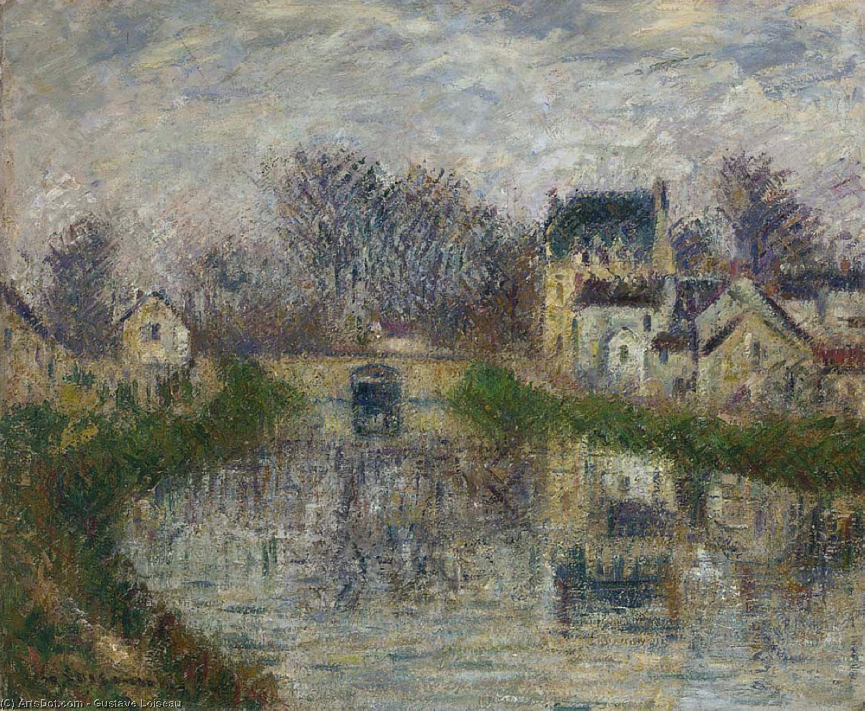 Wikioo.org – L'Enciclopedia delle Belle Arti - Pittura, Opere di Gustave Loiseau - paesaggio in un valle