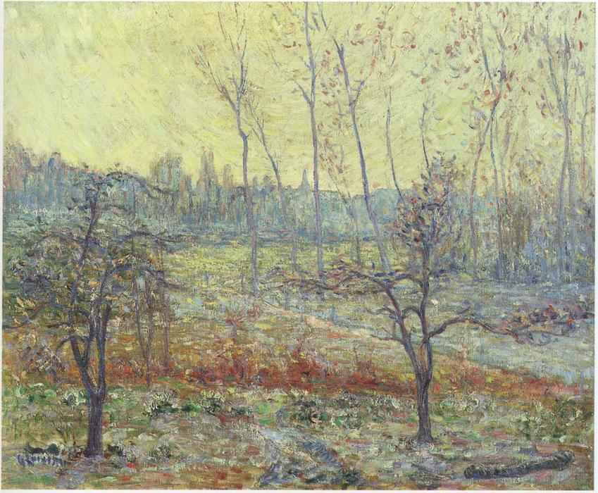 Wikioo.org - The Encyclopedia of Fine Arts - Painting, Artwork by Gustave Loiseau - Landscape in Winter with fog