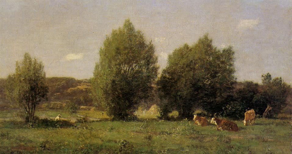 WikiOO.org - Encyclopedia of Fine Arts - Maľba, Artwork Eugène Louis Boudin - Landscape near Honfleur