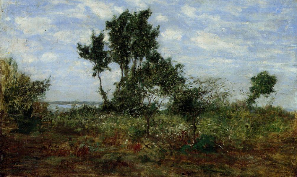WikiOO.org - Enciklopedija dailės - Tapyba, meno kuriniai Eugène Louis Boudin - Landscape, near Honfleur