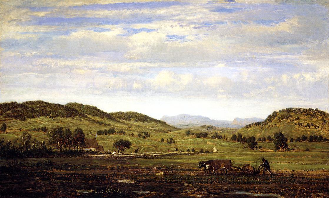 Wikioo.org - สารานุกรมวิจิตรศิลป์ - จิตรกรรม Théodore Rousseau (Pierre Etienne Théodore Rousseau) - Landscape of Jura, Arbois