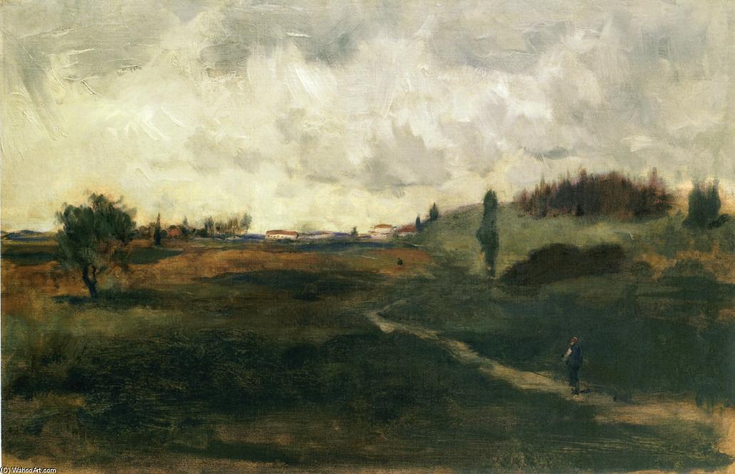 Wikioo.org - สารานุกรมวิจิตรศิลป์ - จิตรกรรม John Henry Twachtman - Landscape, Tuscany