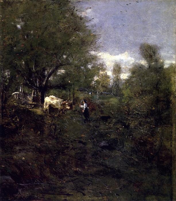 Wikioo.org - The Encyclopedia of Fine Arts - Painting, Artwork by Julian Alden Weir - Landscape with Cattle