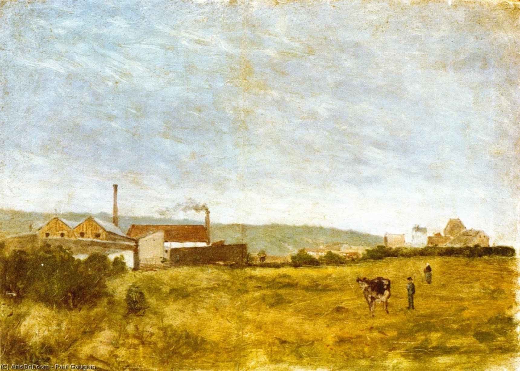 Wikioo.org – L'Enciclopedia delle Belle Arti - Pittura, Opere di Paul Gauguin - Paesaggio con fabbriche