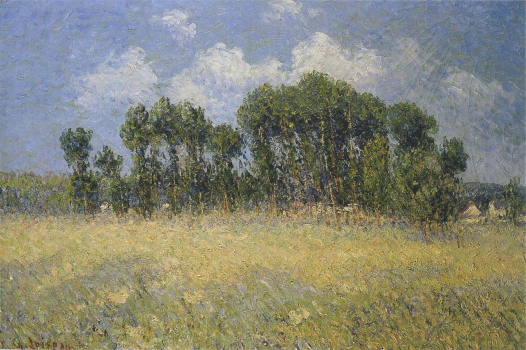 Wikioo.org - The Encyclopedia of Fine Arts - Painting, Artwork by Gustave Loiseau - Landscape with Poplars