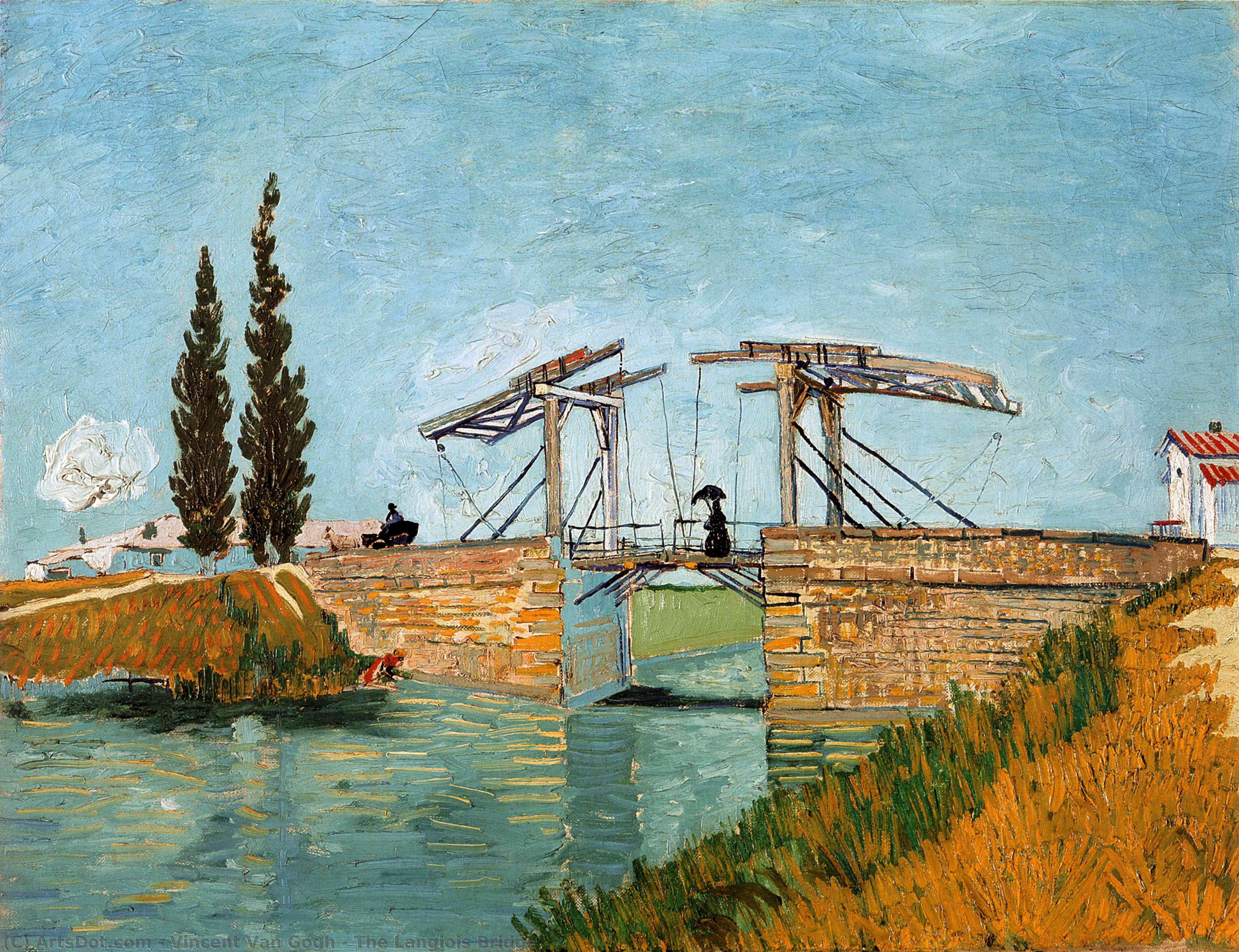 Wikioo.org – La Enciclopedia de las Bellas Artes - Pintura, Obras de arte de Vincent Van Gogh - el puente de langlois
