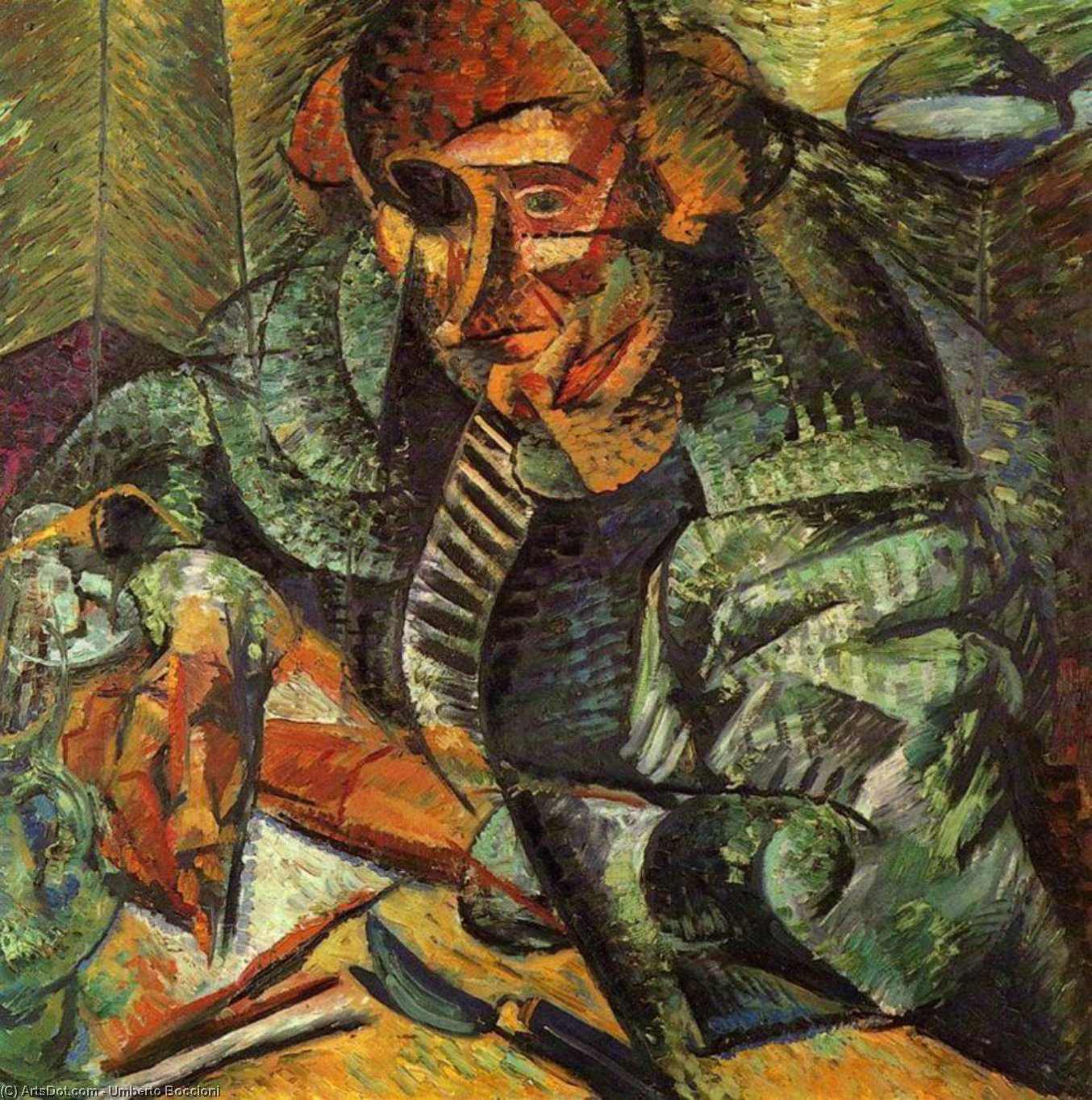 Wikioo.org – La Enciclopedia de las Bellas Artes - Pintura, Obras de arte de Umberto Boccioni - L'antigrazioso