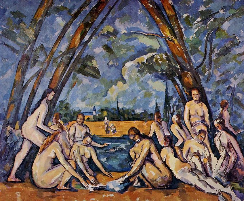 Wikoo.org - موسوعة الفنون الجميلة - اللوحة، العمل الفني Paul Cezanne - The Large Bathers