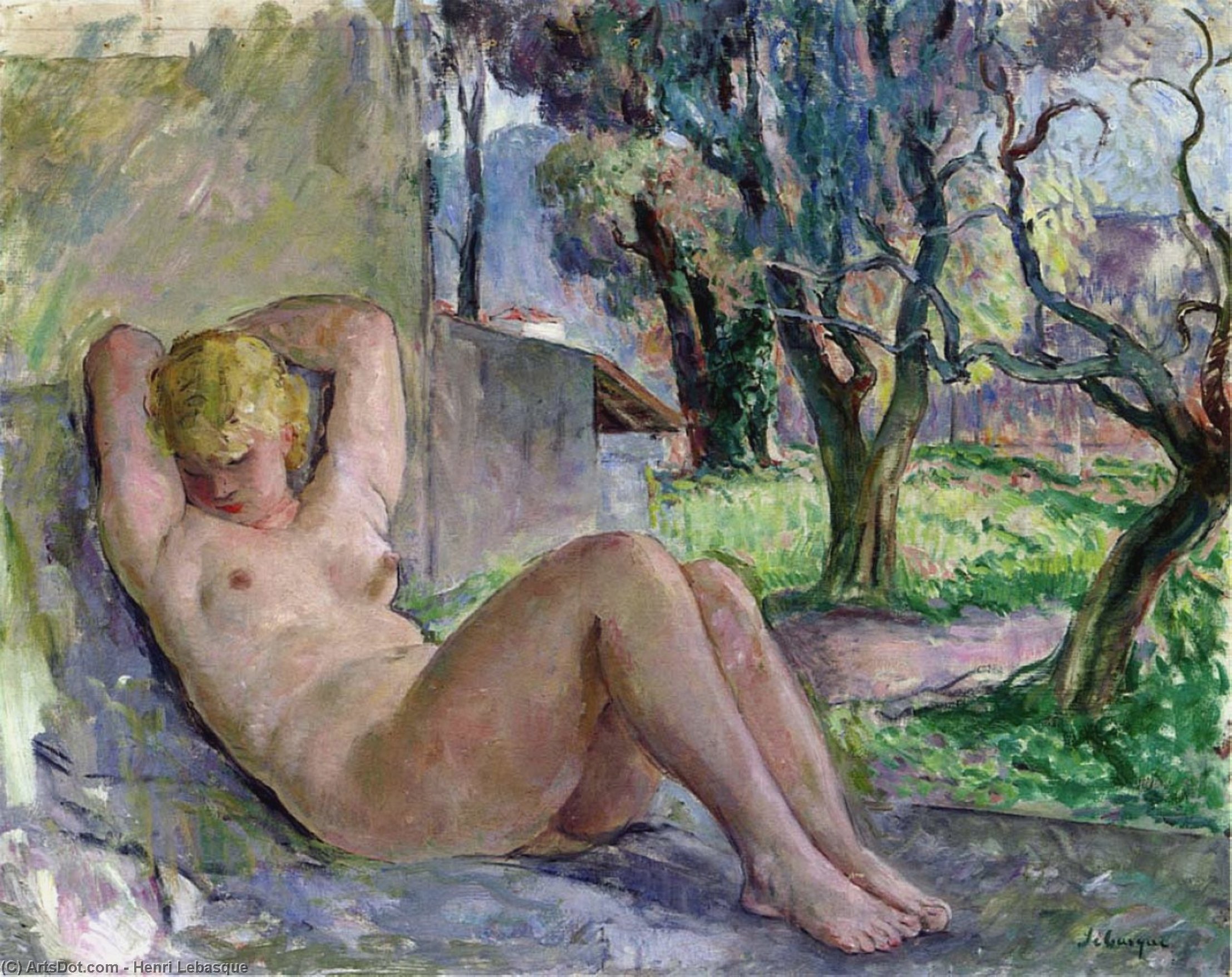 WikiOO.org - Enciclopedia of Fine Arts - Pictura, lucrări de artă Henri Lebasque - Large Nude
