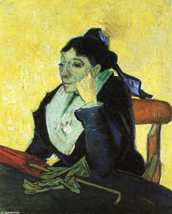 WikiOO.org - Энциклопедия изобразительного искусства - Живопись, Картины  Vincent Van Gogh - L'Arlesienne , портрет мадам ginoux