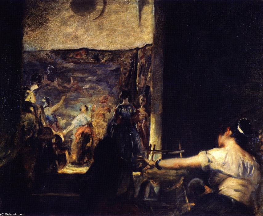 Wikioo.org - The Encyclopedia of Fine Arts - Painting, Artwork by John Singer Sargent - Las Hilanderas (after Velazquez)