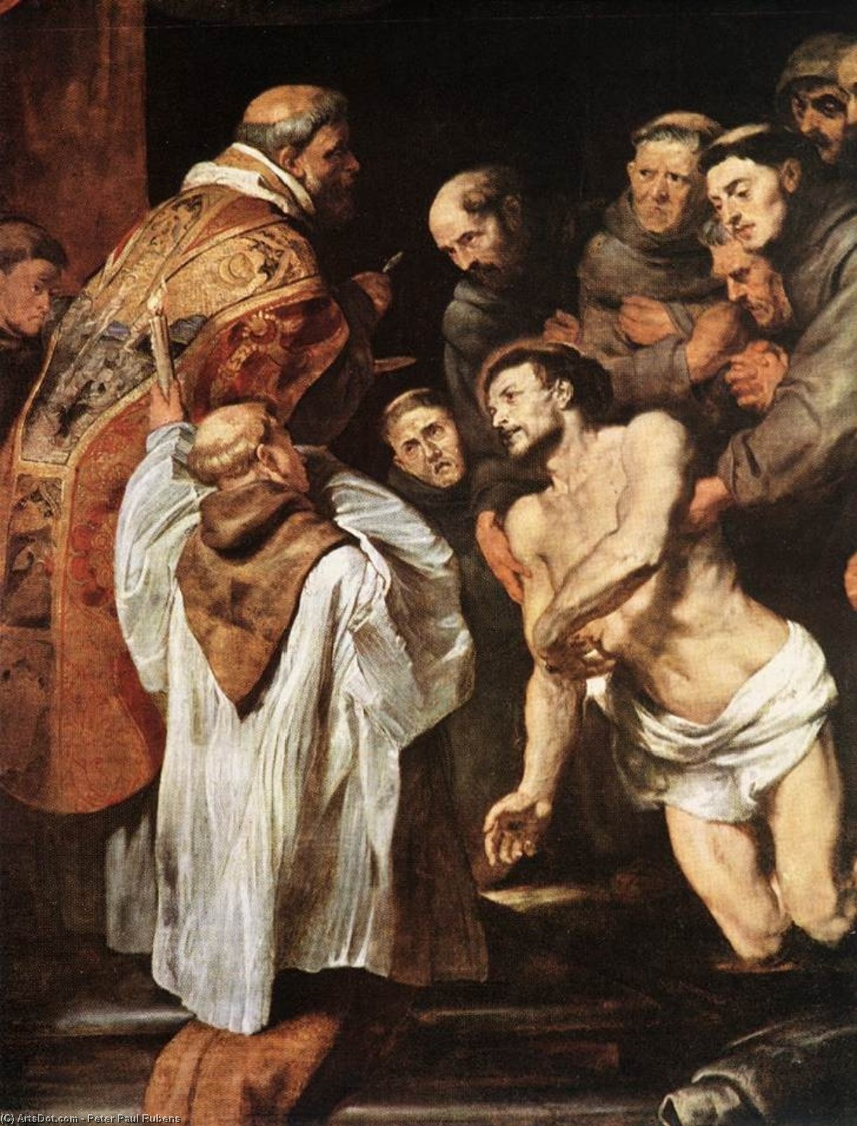 Wikioo.org – La Enciclopedia de las Bellas Artes - Pintura, Obras de arte de Peter Paul Rubens - el último Comunión de san . Francis